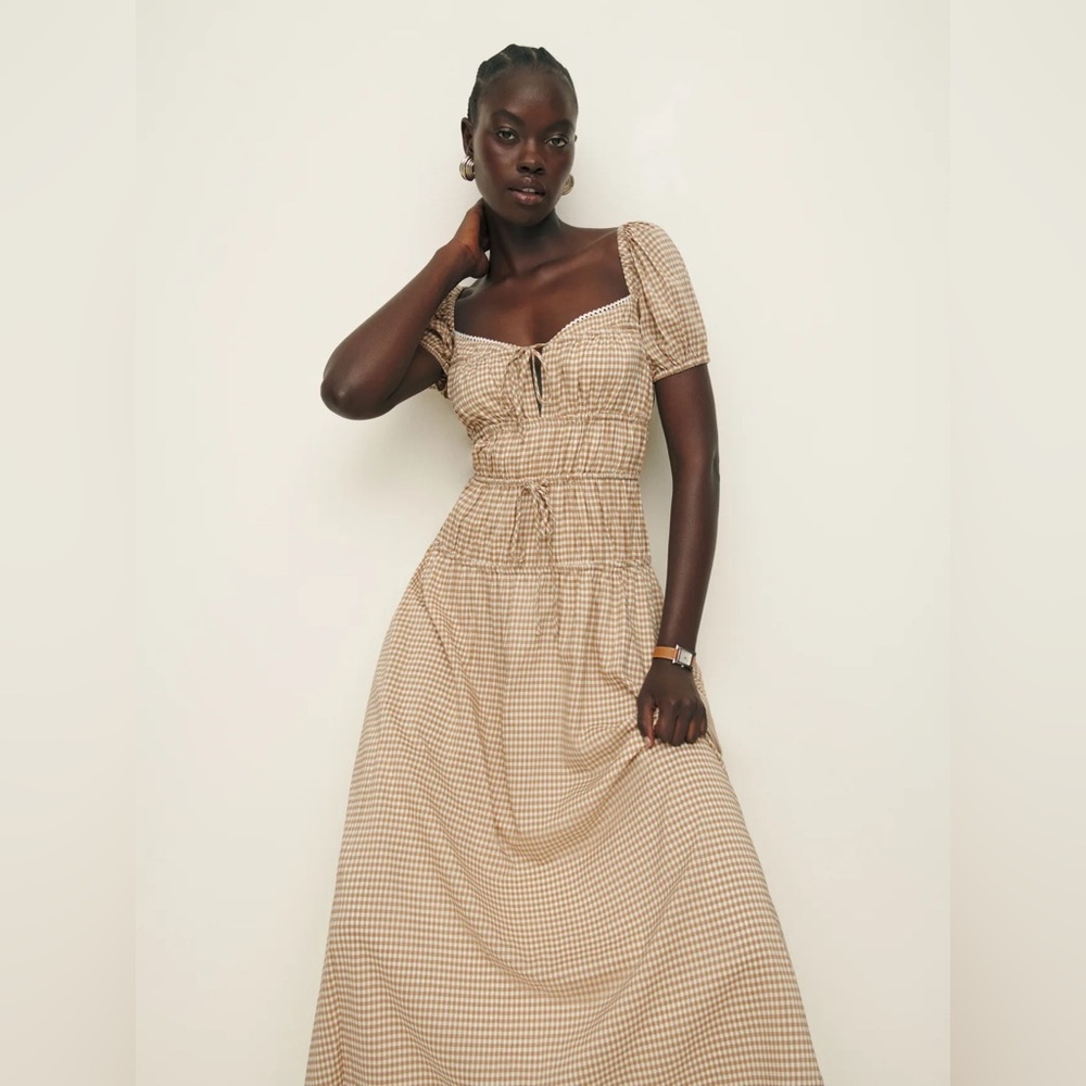 Reformation Rhett Dress in Anzo Check, size 6